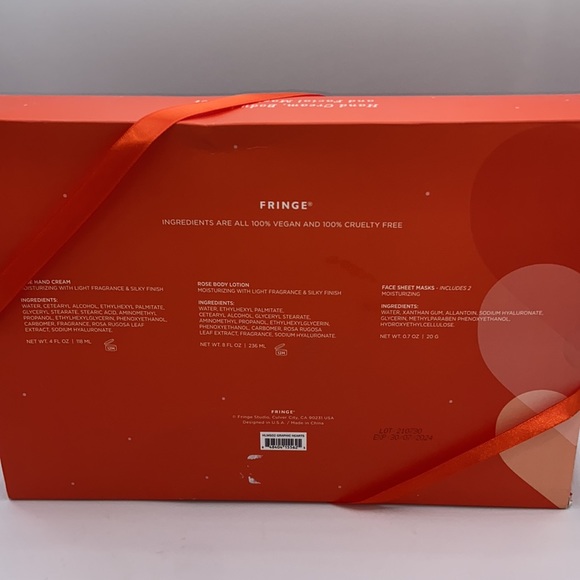 NEW! FRINGE Set- CANDY ROSE Hand Cream, Body Lotion, Facial Sheet Masks - Picture 7 of 9